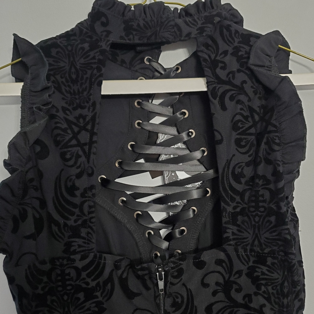 Killstar Bloodlust Party Dress Black Punk Whimsygoth Luxury Coquette Girl Sz M - Picture 7 of 16